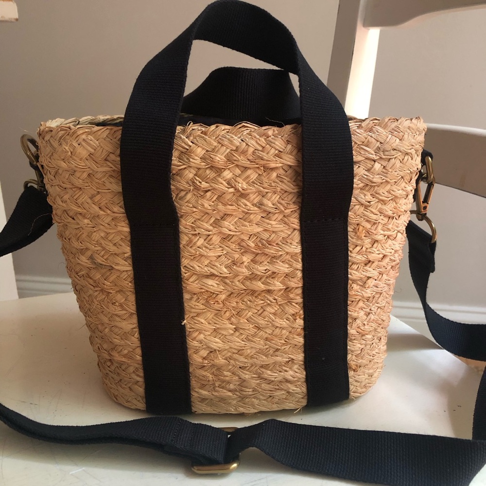 New: J Crew Raffia Straw Mini Tote Bag - Picture 8 of 16